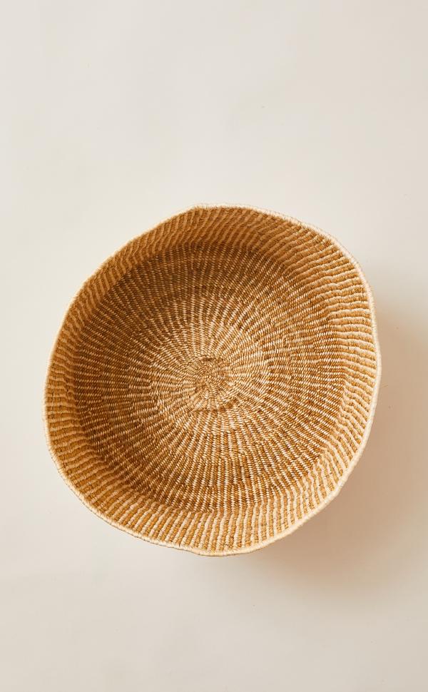 Banana Leaf Floor Basket in Mixed Natural