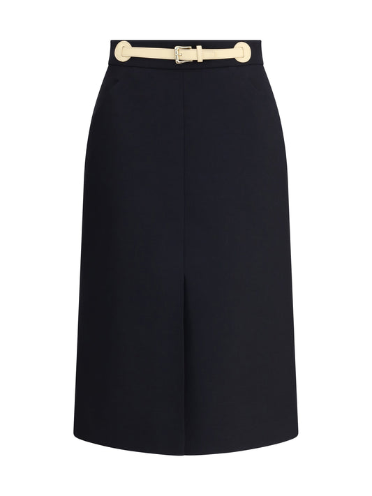 Valentino Women Belted Midi Skirt