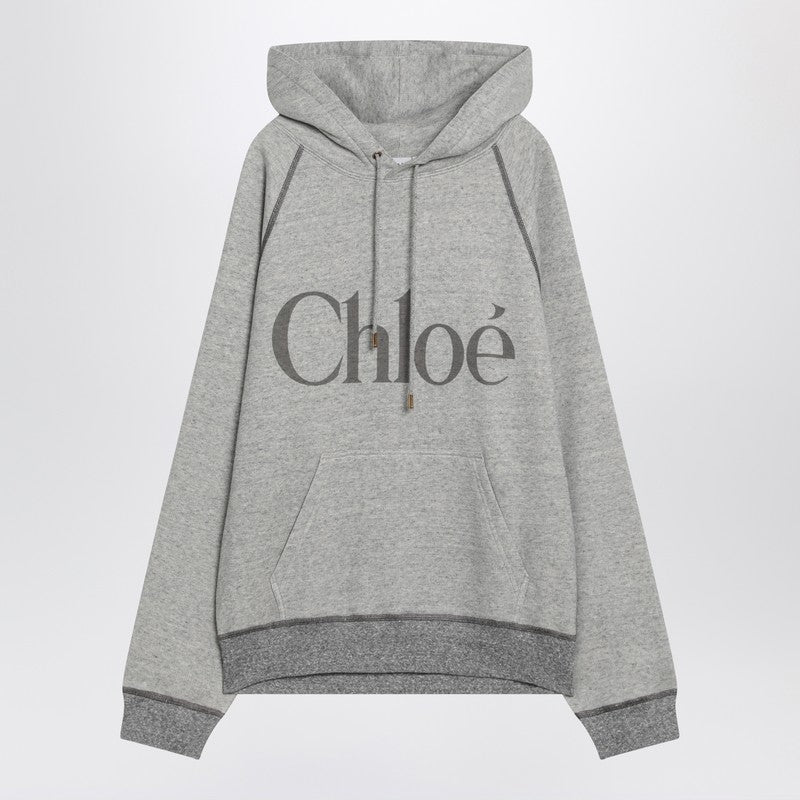 Chloé Gray Hoodie With Logo Women