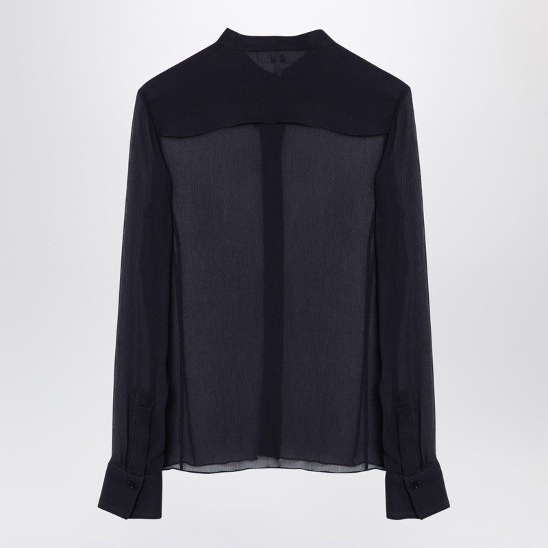 Chloé Transparent Blue Silk Blouse Women