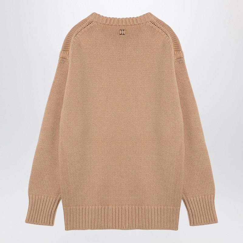 Chloé Nude Cashmere And Cotton Oversize Jumper Women