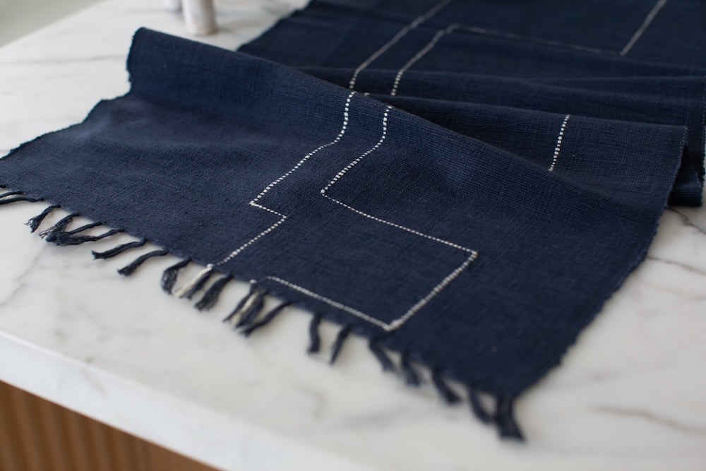Rift Valley Handwoven Ethiopian Cotton Table Runner