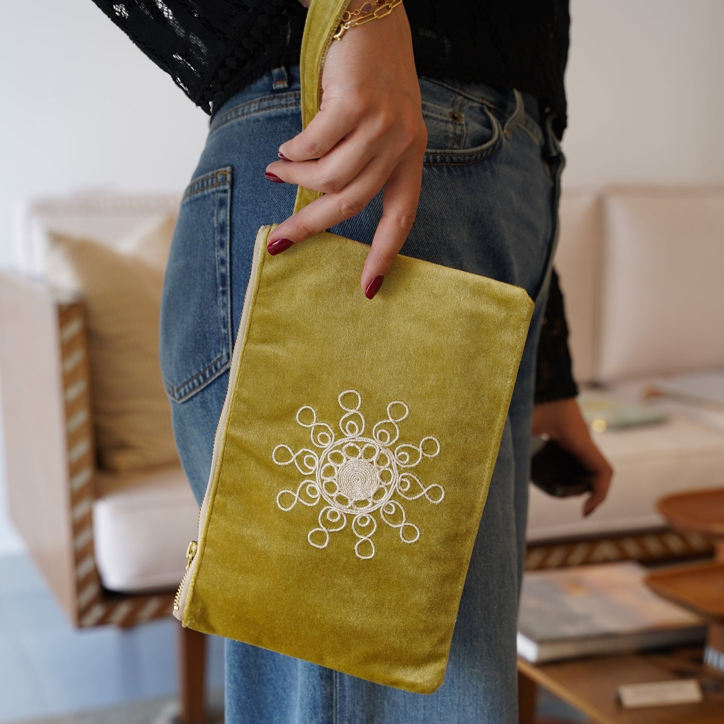 Sun Tahriri Clutch - Yellow/Green