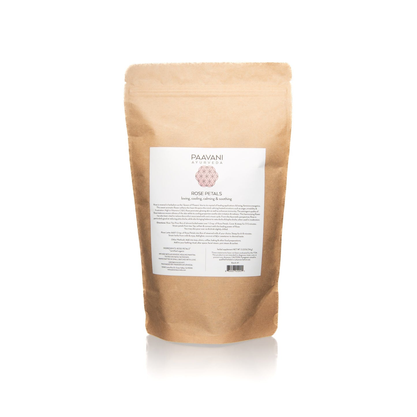 Organic Rose Petals | Ayurvedic Herbal Ally for Heart-Opening