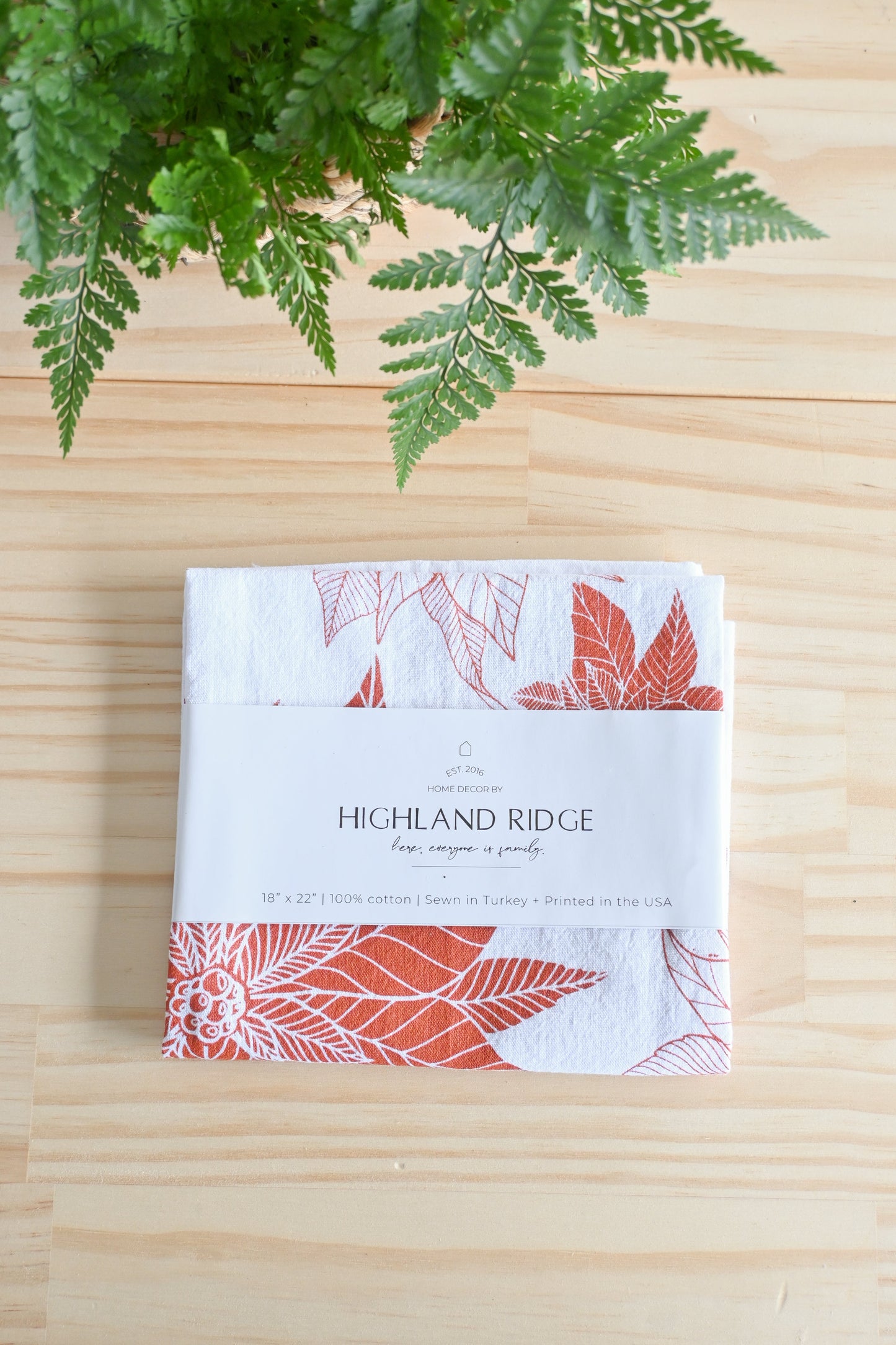 Poinsettia Tea Towel