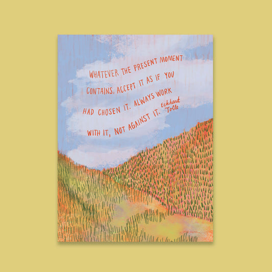 Eckhart Tolle Motivational Quote Print