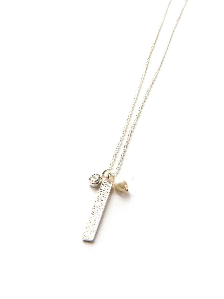 Hammered Trinkets Necklace - Sterling Silver