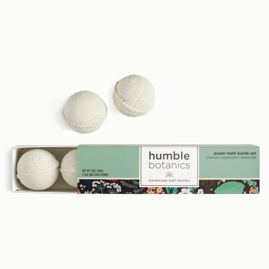 Power Bath Bomb Set – Rosemary, Peppermint & Epsom Salt Relief