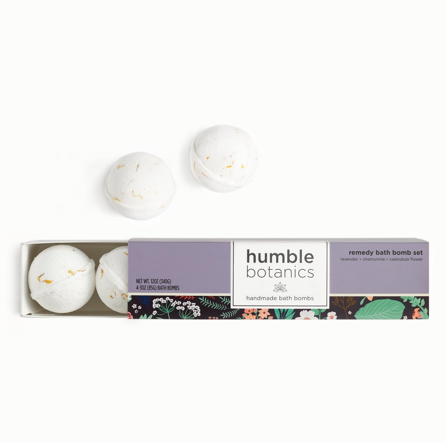 Remedy Bath Bomb Set – Lavender, Chamomile & Calendula for Relaxation