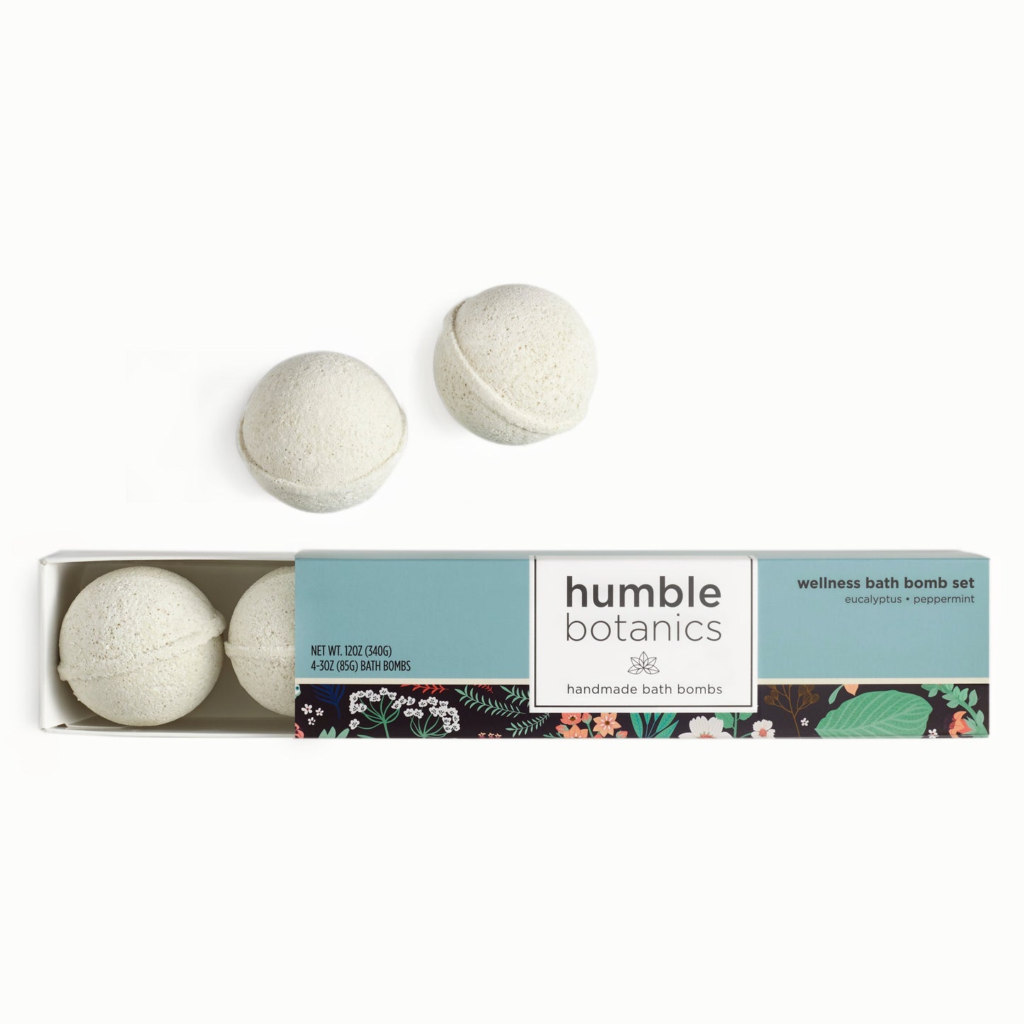 Wellness Bath Bomb Set – Eucalyptus, Peppermint & French Green Clay
