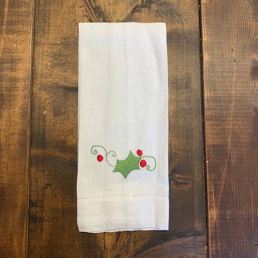 Tea Towels - Holly Leaf