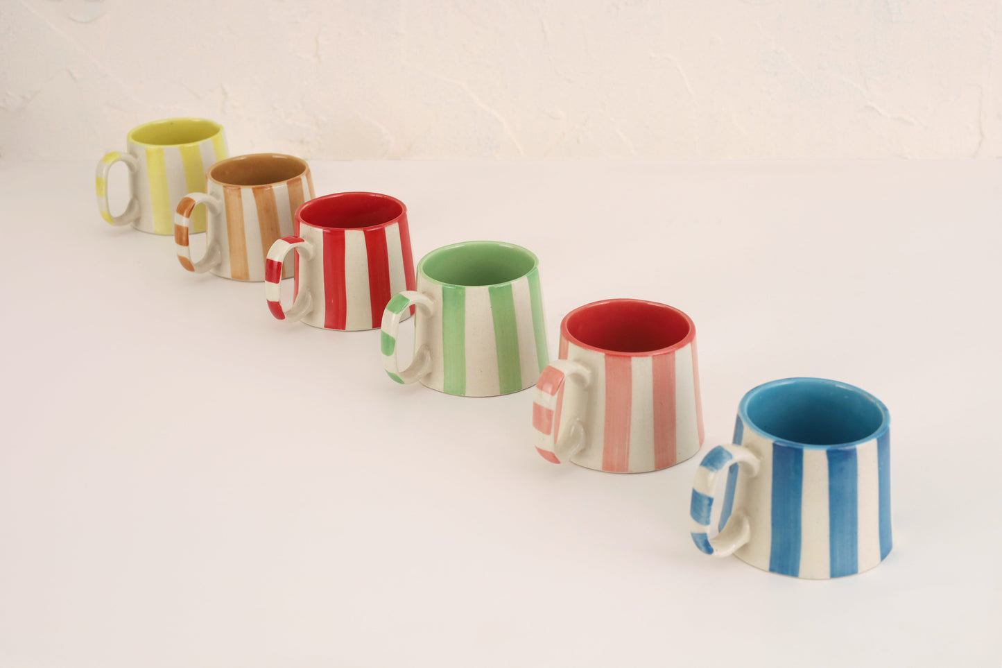 Ceramic Blue Stripe  Coffee cup- 220ml (SET OF 4)