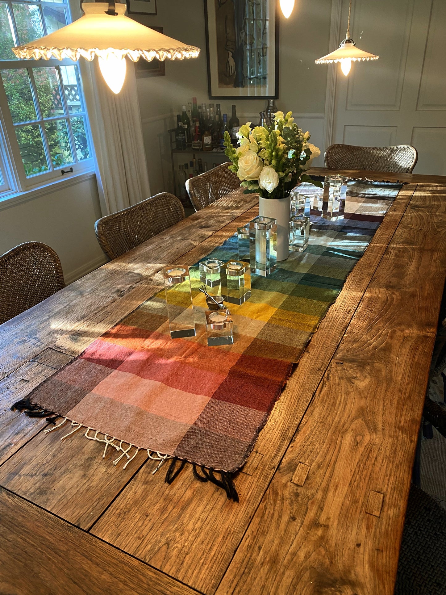 Kalam Handwoven Ethiopian Cotton Table Runner