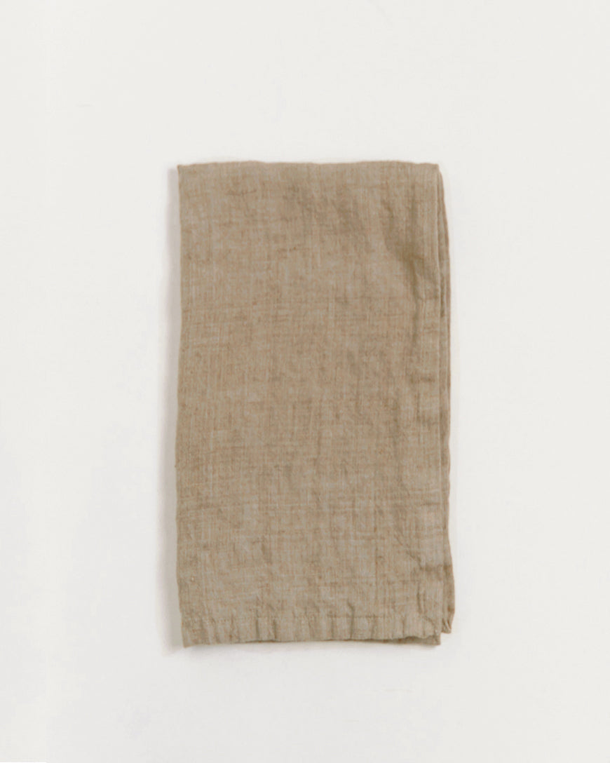 Stone Washed Linen Hemmed Dinner Napkins