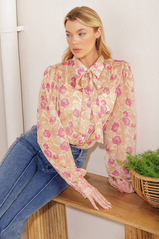 AGAINST THE ODDS WOVEN TOP