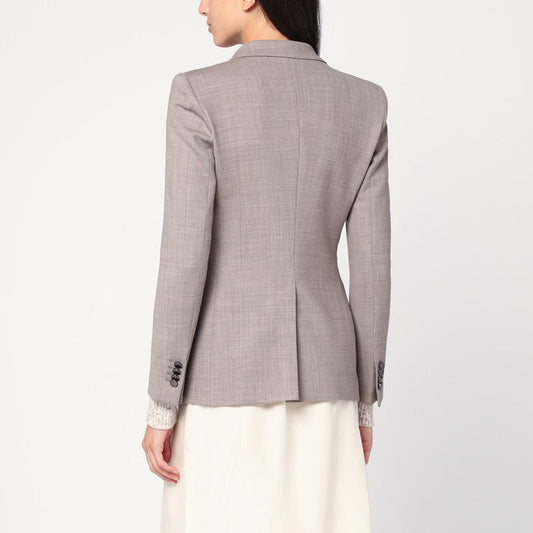 Tagliatore Beige Double-Breasted Jacket In Wool Blend Women