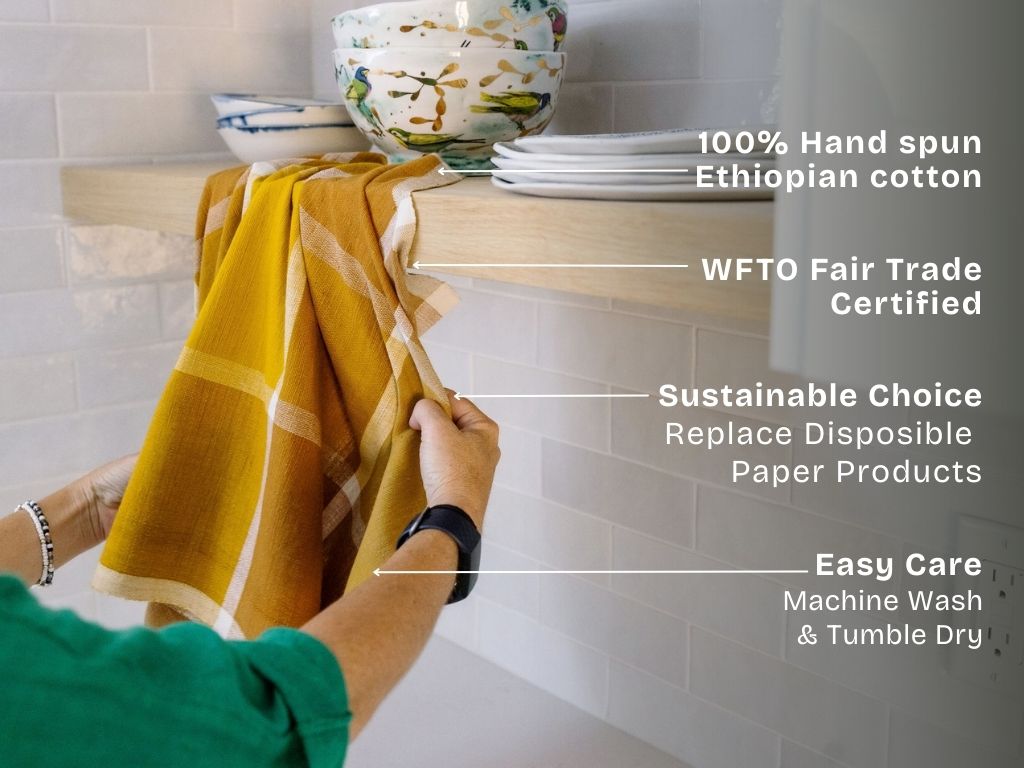 Jane Handwoven Ethiopian Cotton Kitchen Towel