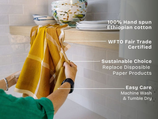 Jane Handwoven Ethiopian Cotton Kitchen Towel