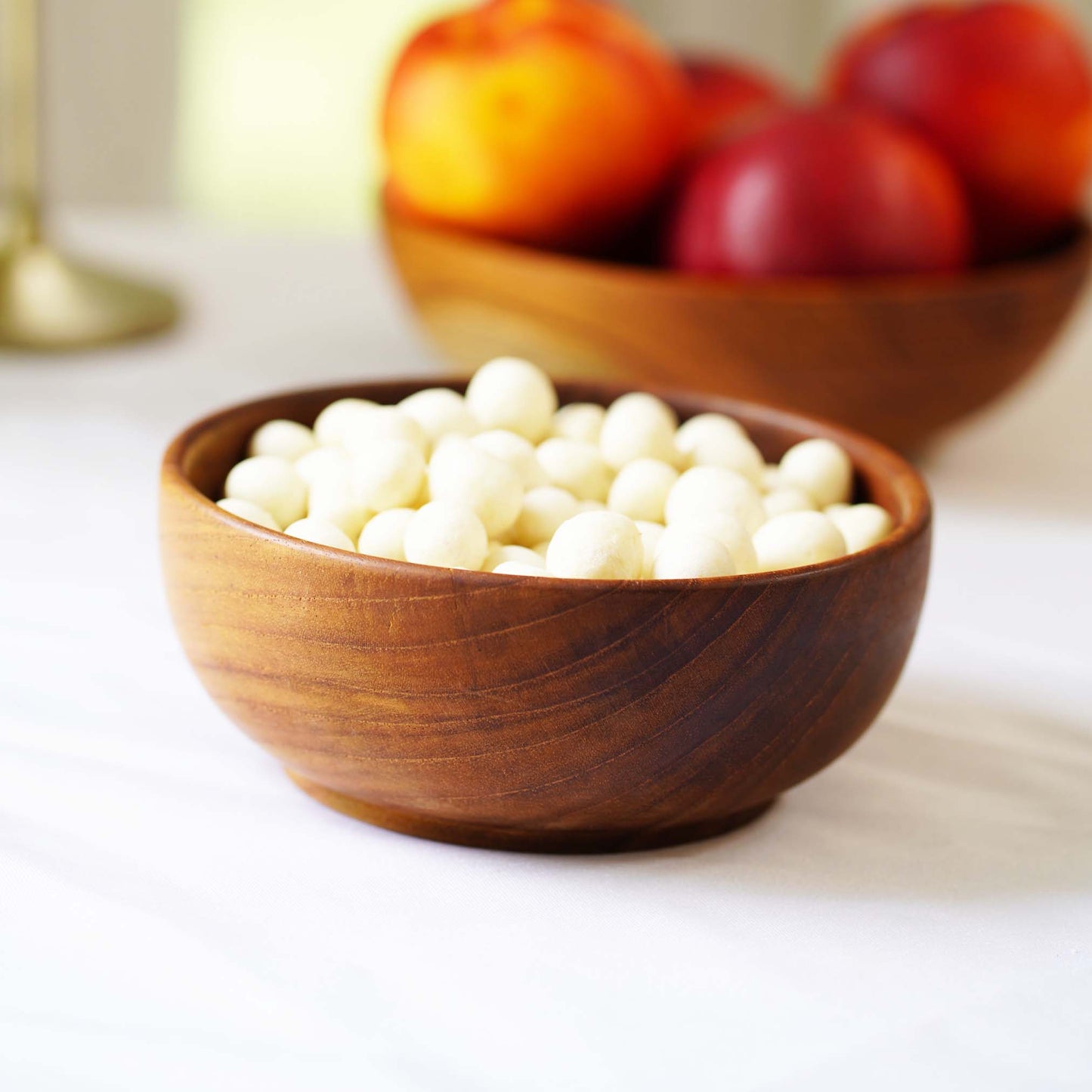 Teak wood bowl handmade in Indonesia small size 5.9" x 2.3"