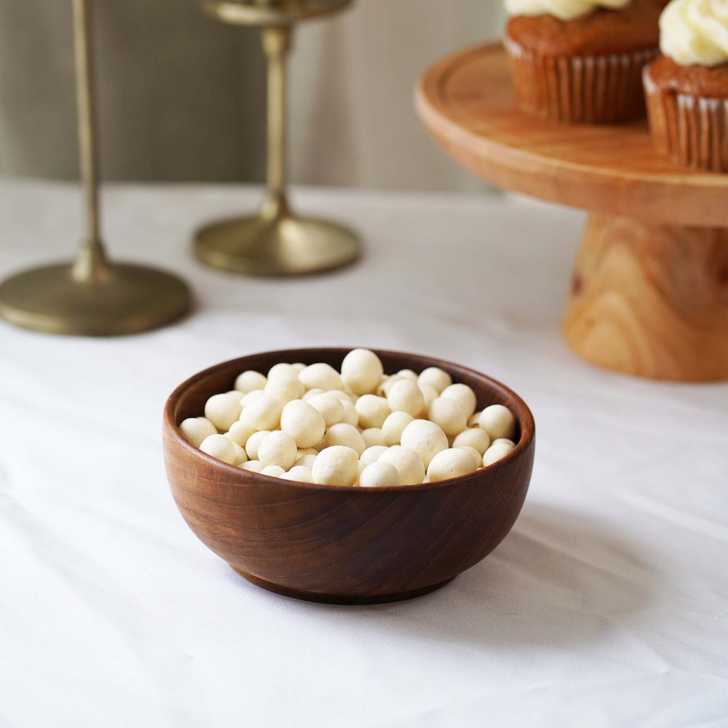 Teak wood bowl handmade in Indonesia small size 5.9" x 2.3"
