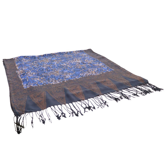 Handmade Batik Scarf - 100% Soft Cotton - Butterfly Brown