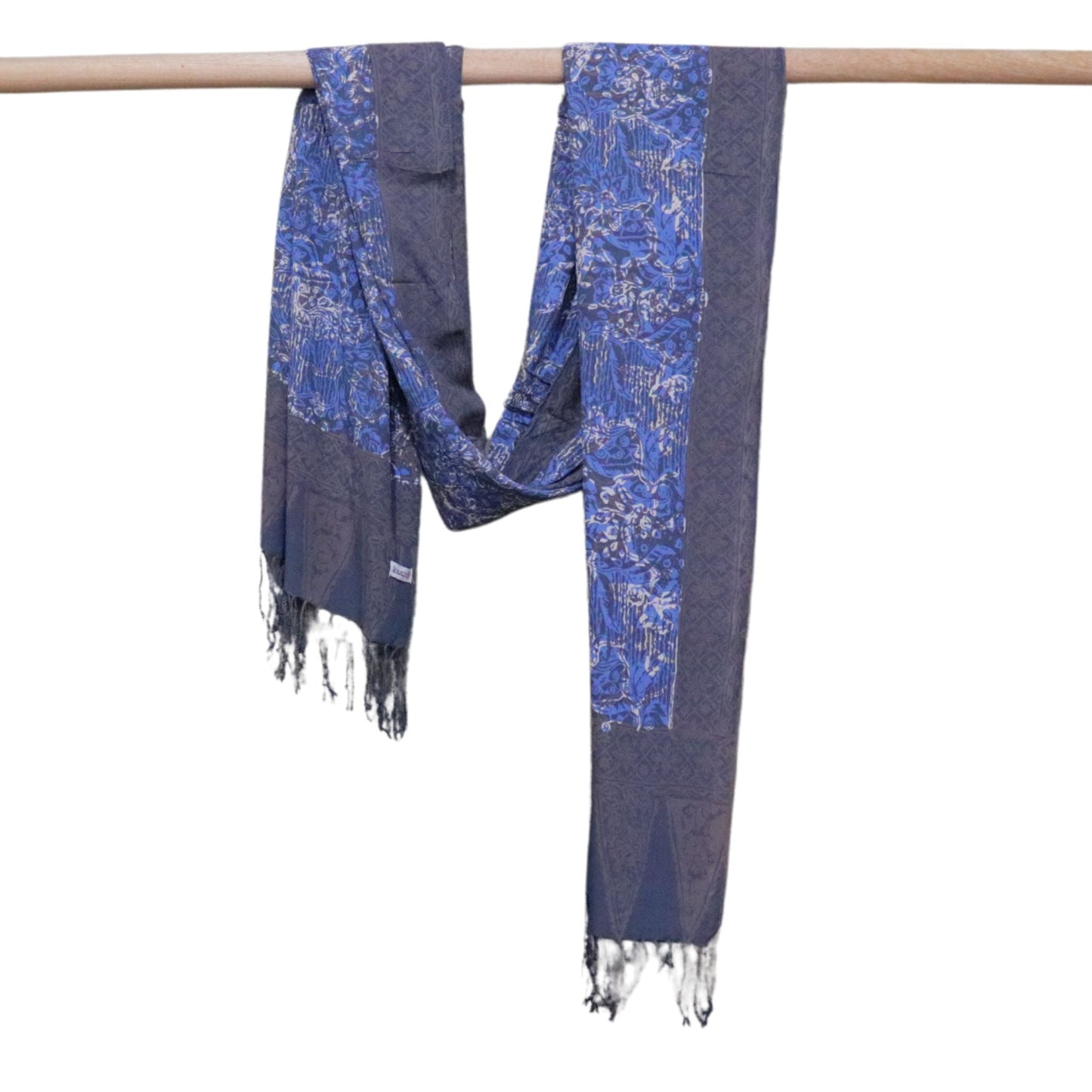 Handmade Batik Scarf - 100% Soft Cotton - Butterfly Brown