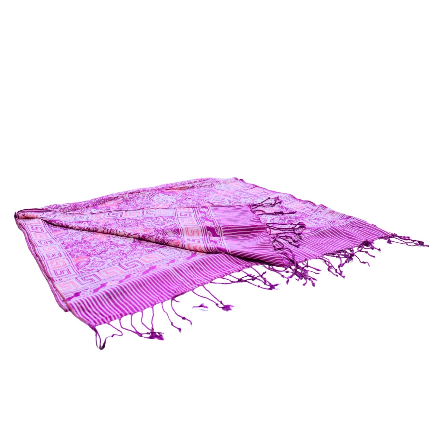 Handmade Batik Scarf - soft Cotton - Lavender Love