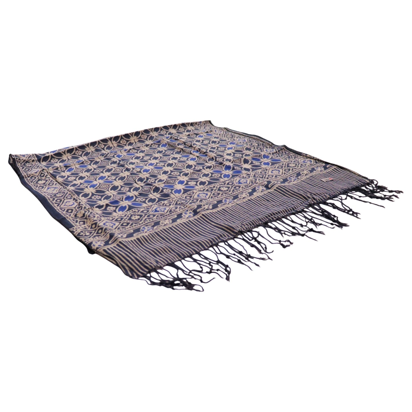 Handmade Batik Scarf - soft Cotton - Charcoal Grey