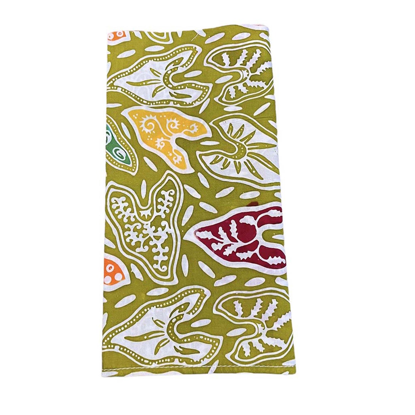 Batik Cloth Napkin Set of Four - Taro Leaf