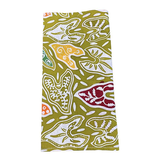 Batik Cloth Napkin Set of Four - Taro Leaf