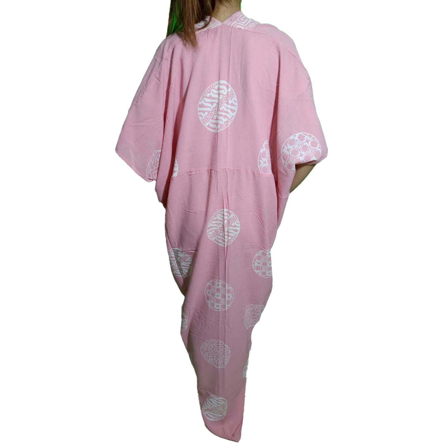 Hand Dyed Kaftan Dress Rayon Vegan Eco-friendly Material, Maxi, Long, Powder Pink Dress
