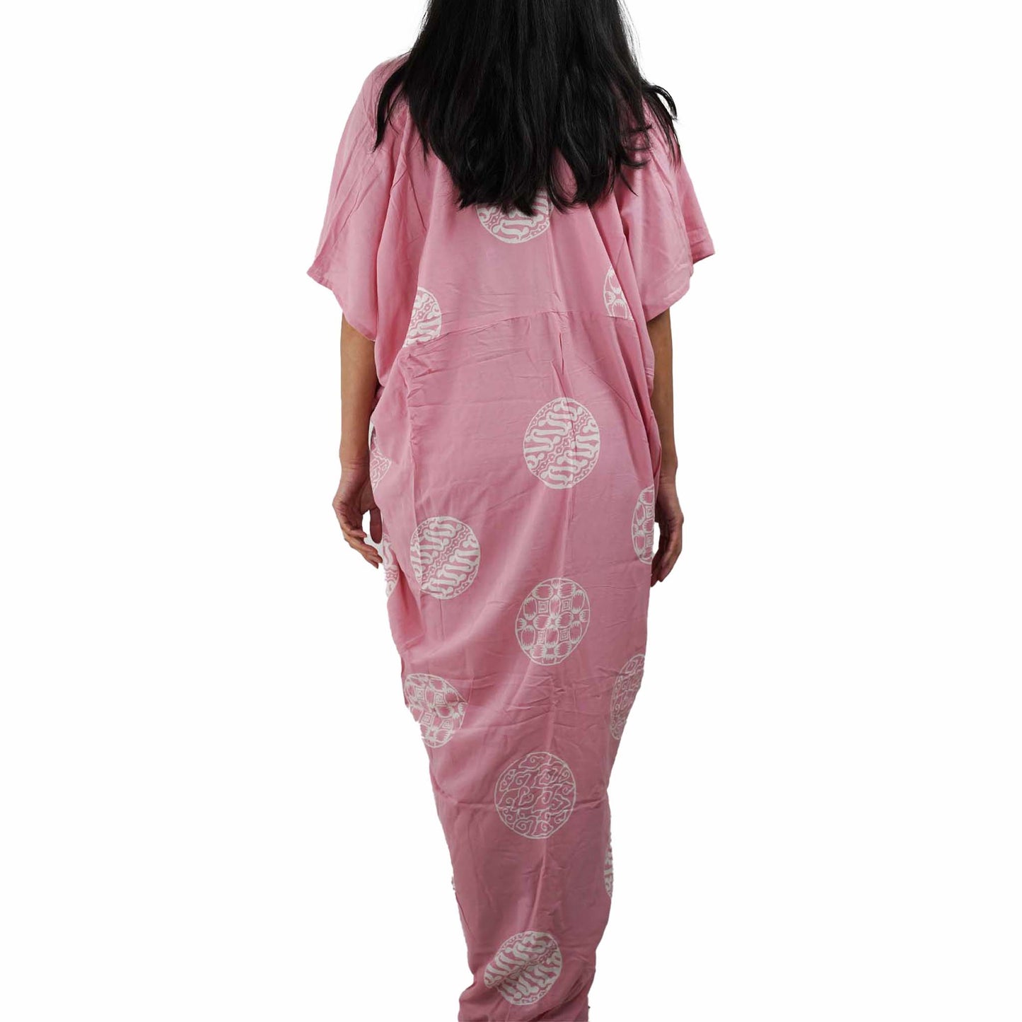 Hand Dyed Kaftan Dress Rayon Vegan Eco-friendly Material, Maxi, Long, Powder Pink Dress