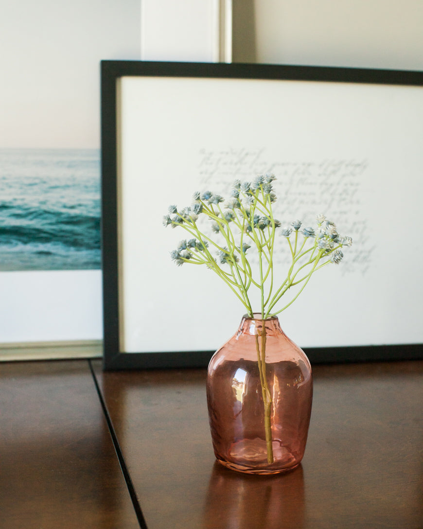 Haley Handblown Hammered Bud Vase