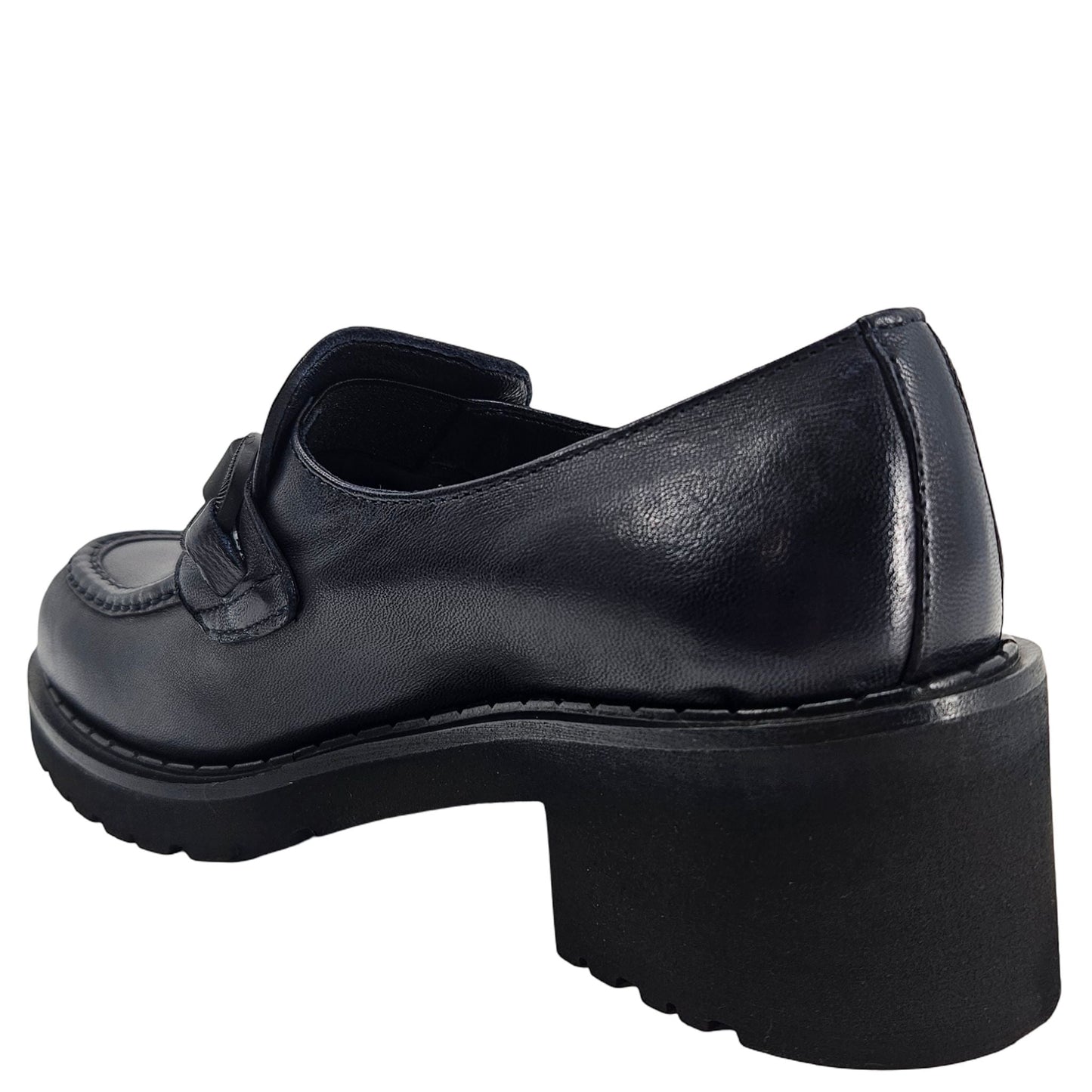 Navy Lug Sole Chunky Loafer