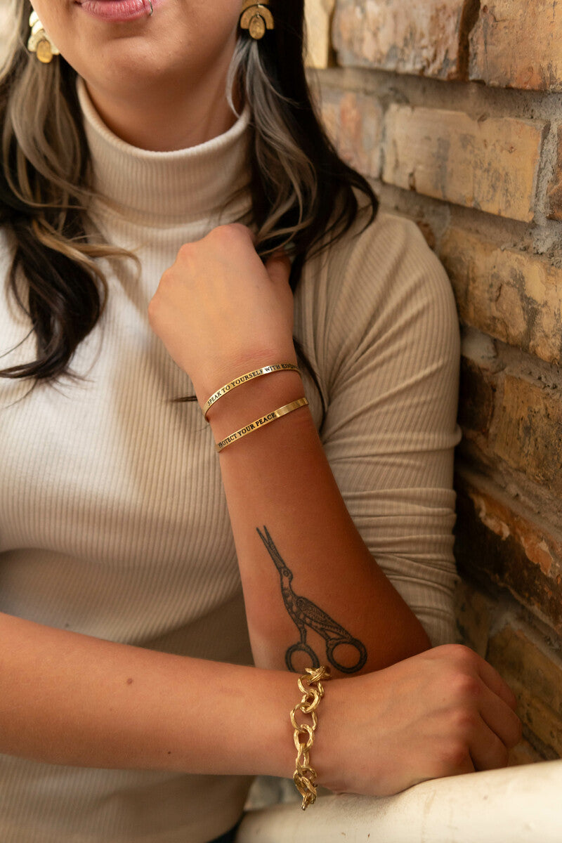 Luxe Brass Chunky Chain Bracelet