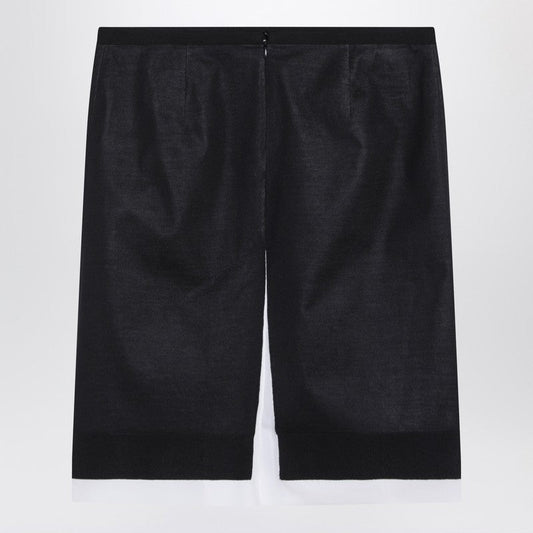 Miu Miu Skirt With Double Layer Blue/White Women