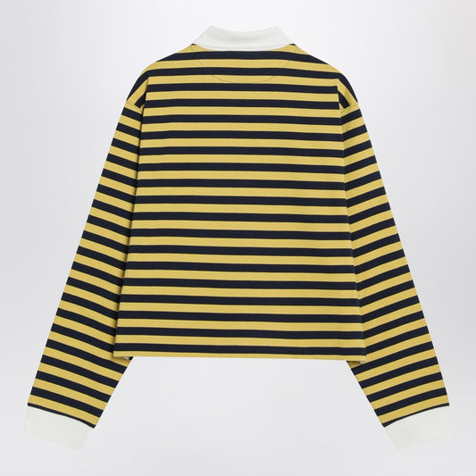 Miu Miu Blue/Yellow Striped Polo With Logo Women