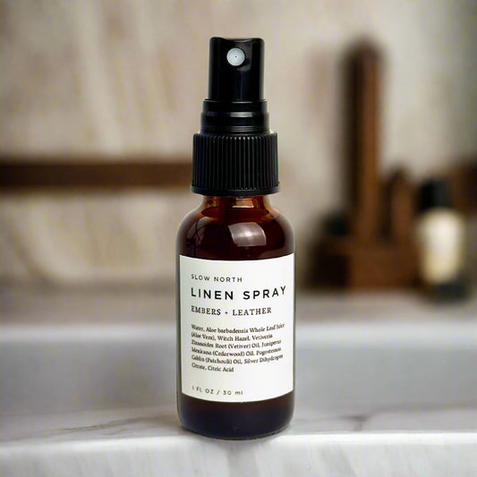 Mini Linen Spray - Embers + Leather