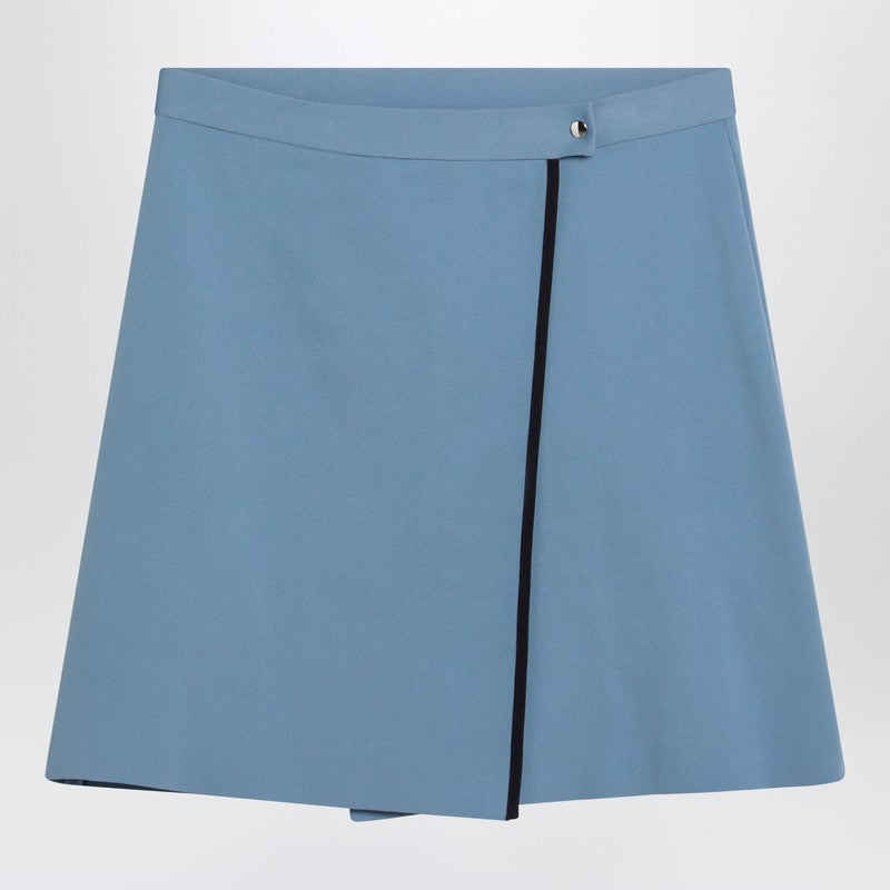 Miu Miu Light Blue Skirt In Technical Yarn Women