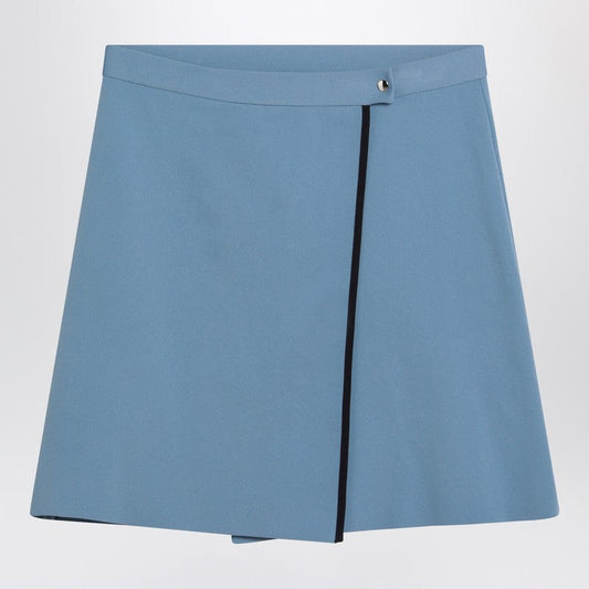 Miu Miu Light Blue Skirt In Technical Yarn Women