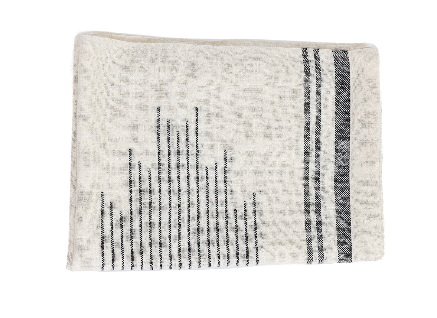 Miska Collection - Handloomed Alpaca - Ink & Ivory Horizon