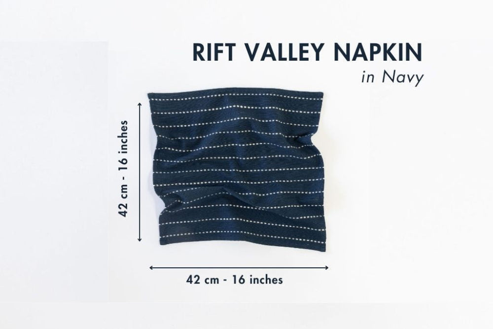 Rift Valley Handwoven Ethiopian Cotton Cocktail Napkins | Set of 2