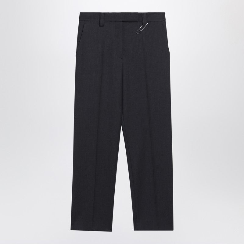 Prada Anthracite Grey Wool Trousers Women