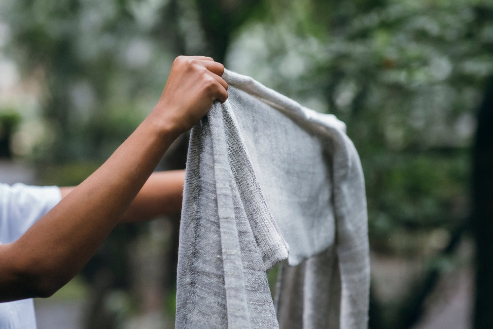 Stella Handwoven Ethiopian Silk and Cotton Shawl