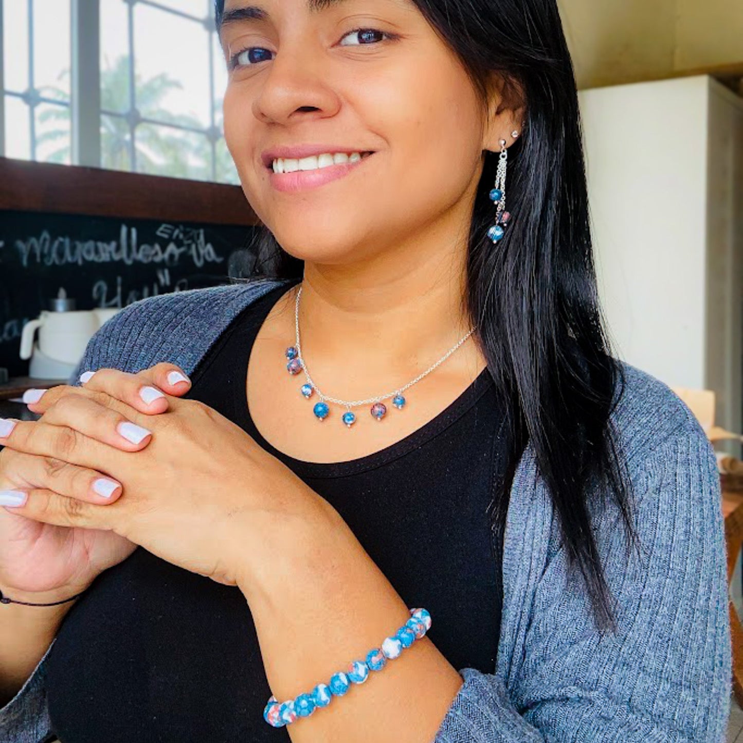 Porcelain Jasper Bracelet Denim Blue Limited Edition