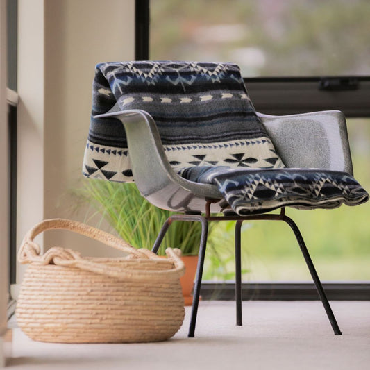 Yachana Collection - Geometric Blue Gray and Cream