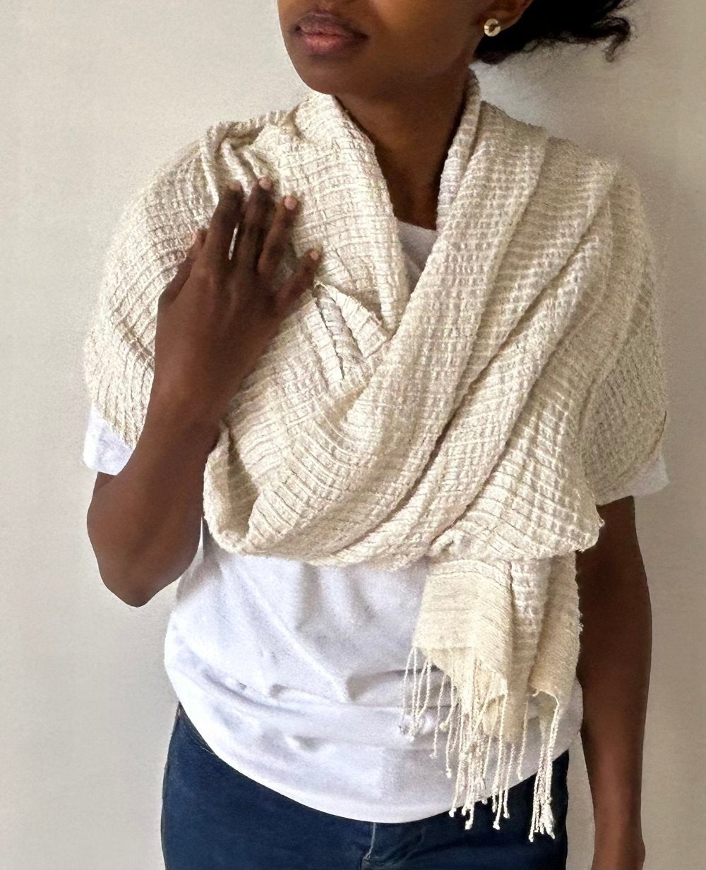 Queen Saba Handwoven Ethiopian Silk Shawl