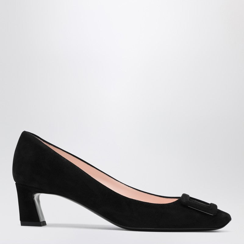 Roger Vivier Belle Vivier Black Suede Decolletes Women
