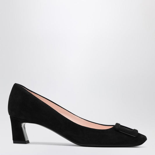 Roger Vivier Belle Vivier Black Suede Decolletes Women