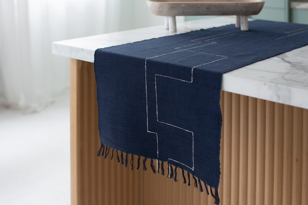 Rift Valley Handwoven Ethiopian Cotton Table Runner